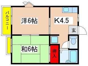 グレ－スコ－トＢ棟の物件間取画像